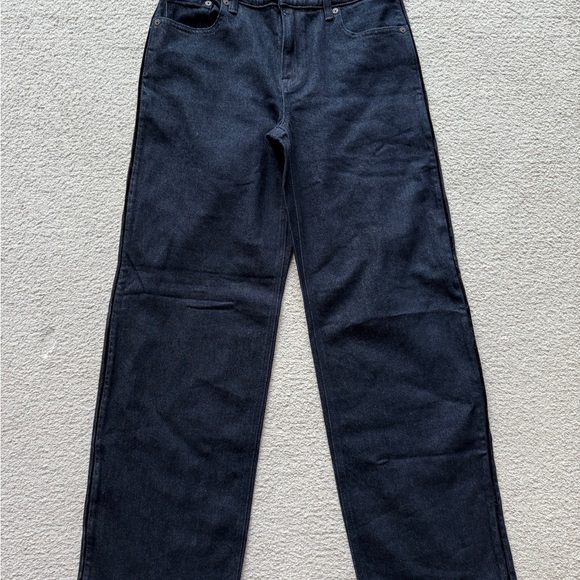 American Eagle Jeans Womens Stovepipe High Rise Dark Indigo Wash Stretch Denim 2 - Picture 2 of 11